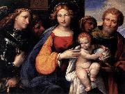 Benvenuto Tisi Virgin and Child with Saints Michael and Joseph oil painting picture wholesale